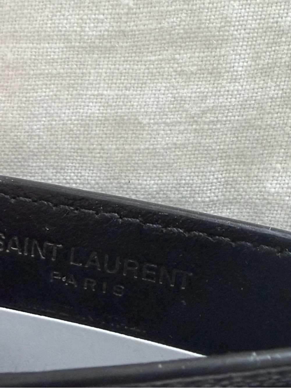 YSL Monogram Card Case in Grained Leather